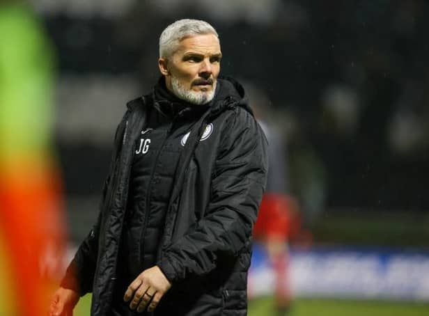 St Mirren manager Jim Goodwin watched his team's winless run in the Premiership extended to 11 games as they lost to Rangers at Ibrox.  (Photo by Alan Harvey / SNS Group)