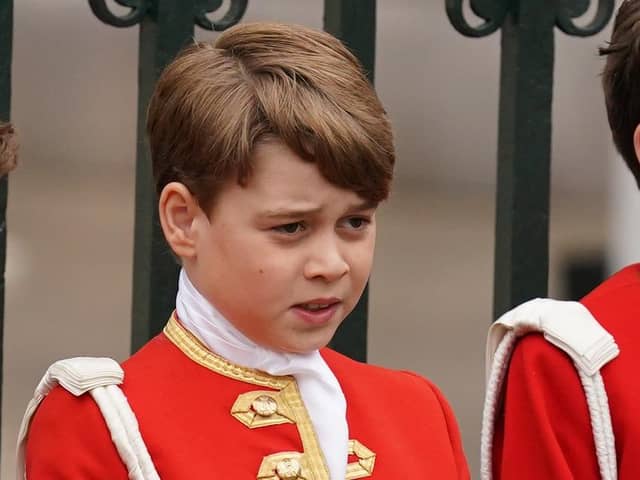 Prince George ahead of the coronation ceremony of King Charles III and Queen Camilla at Westminster Abbey.