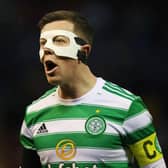 Callum McGregor wore the mask against Rangers, Motherwell and Aberdeen.  (Photo by Craig Williamson / SNS Group)