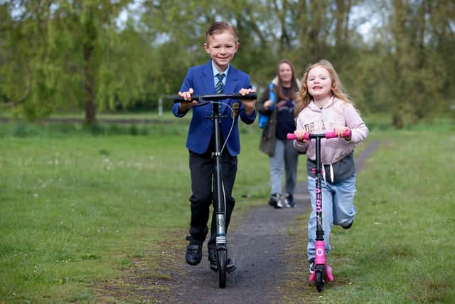 Dylan and Rebecca Campbell love getting out with mum Caroline (Photo by Craig Williamson / SNS Group)