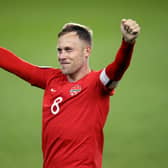 Scott Arfield celebrates after leading Canada to a 2-0 win over the USA in Toronto in October 2019. Doubts remain over the Rangers midfielder's longer term international future.(Photo by Vaughn Ridley/Getty Images)