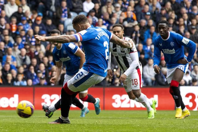 The penalty total of Rangers James Tavernier reached a figure of special resonance for the club's supporters with the award that he converted at the weekend. (Photo by Alan Harvey/SNS Group)