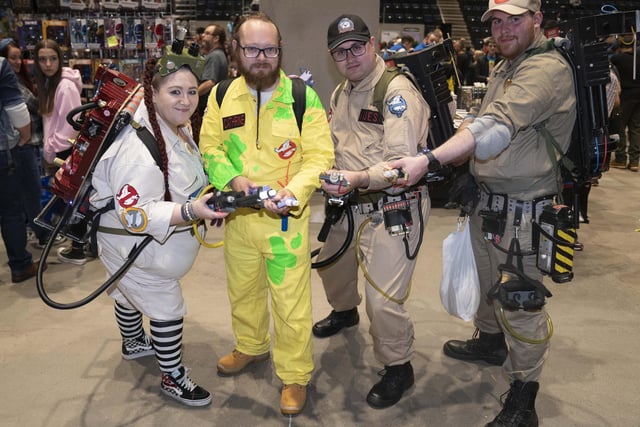 Ghostbusters, from left Laura Sneider, from Glasgow; Chris Cathrine, from Alloa; Robert Guest, from Rutherglen and Callum Holdsworth from East Kilbride.