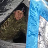 Ashton Wilson is braving the elements all month