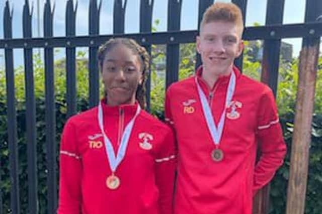 Law medal winners Tehillah Ikechukwu Okonkwo and Ross Duffin (Submitted pic)