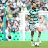 Celtic's Nat Phillips is a doubt for the trip to Livingston after missing the midweek defeat to Feyenoord in the Champions League.  (Photo by Ross MacDonald / SNS Group)