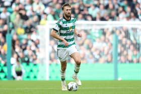 Celtic's Nat Phillips is a doubt for the trip to Livingston after missing the midweek defeat to Feyenoord in the Champions League.  (Photo by Ross MacDonald / SNS Group)