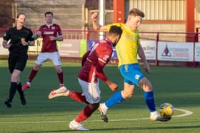 Cumbernauld Colts battled hard but were well beaten at Kelty (pic: Kayem Photography)