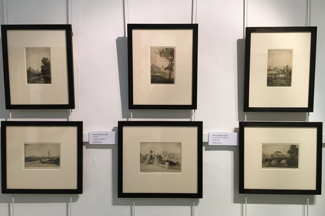 The exhibition features some of Robert Lillie’s own artwork