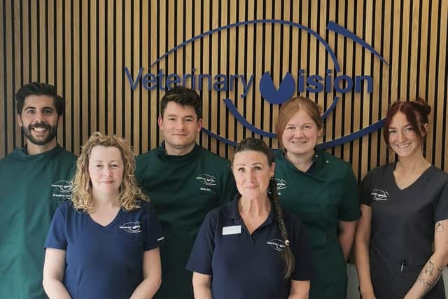 The team from Veterinary Vision in Glasgow