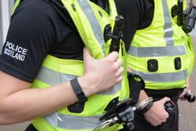 Police officers investigated the ordnance (Picture: Submitted)