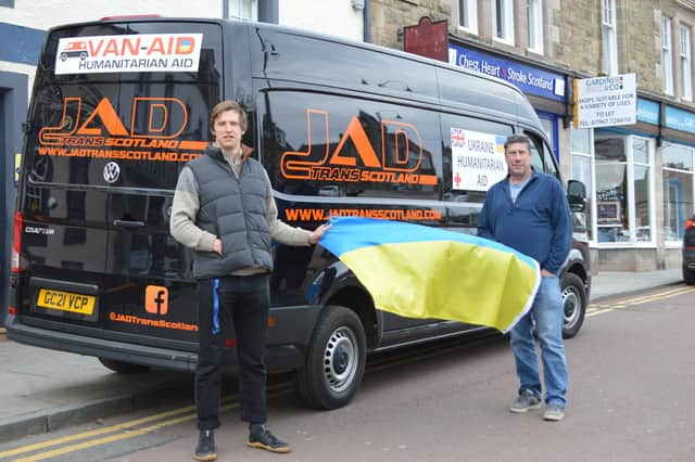 Cameron and Gary Watkins are taking no chances with the precious cargo, with help from Van Aid and JAD Trans Scotland.