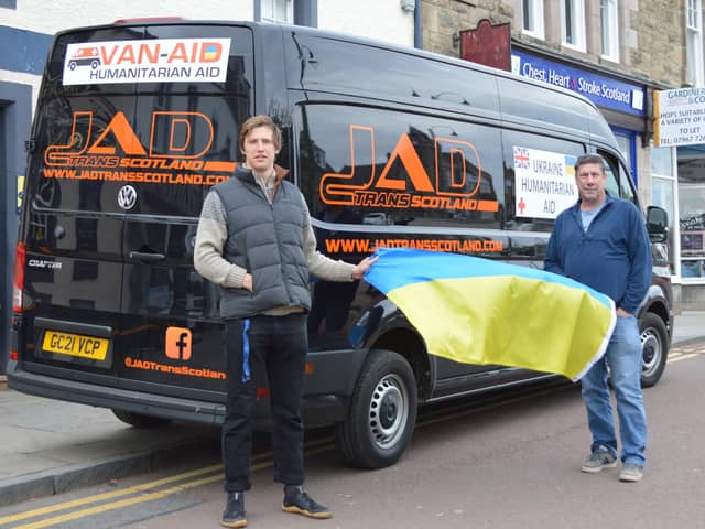 Cameron and Gary Watkins are taking no chances with the precious cargo, with help from Van Aid and JAD Trans Scotland.