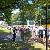 The huge queue of fans waiting to get into TRNSMT