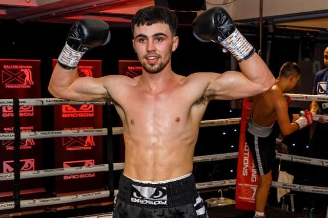 Martin Crossan celebrates win on Friday night (Pic by Allan Picken)