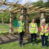 Everyone is delighted by the new pergola roof in Anderson Park