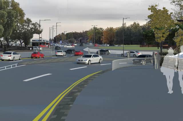 An artist’s impression of part of the new road layout