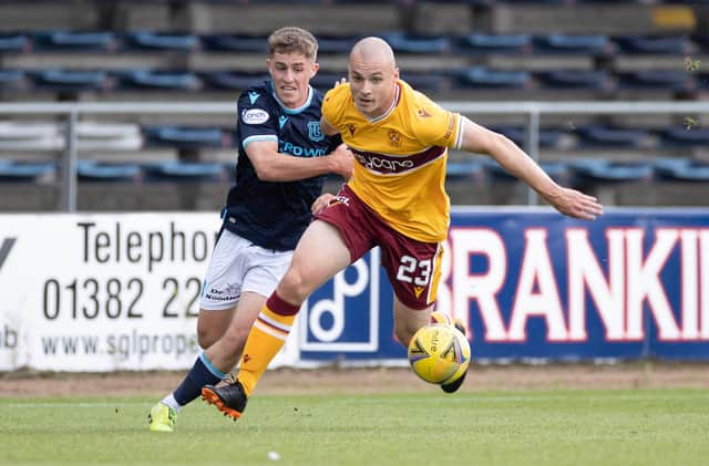 Liam Grimshaw played the full 90 minutes for Motherwell after returning to the first team following an injury