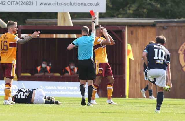 Jake Carroll is red carded