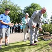 Prince Charles mooted the idea for a maze when he visited Castlebank Park in June 2019.