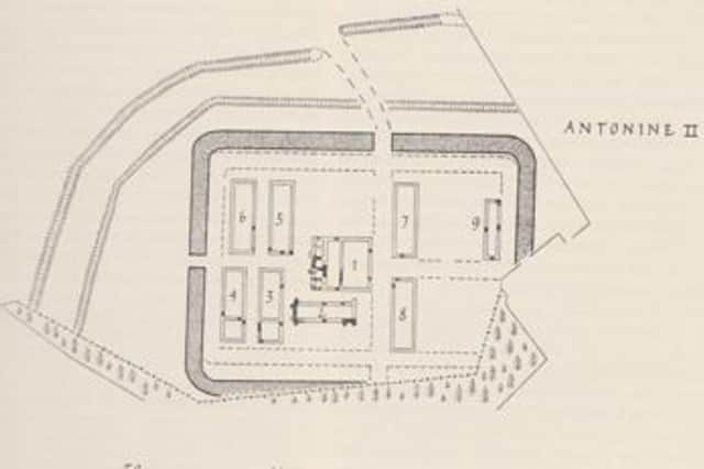 An image of the Roman fort at Crawford; they appreciated the strategic value of having a fort in the area as it would serve to guard the main route from Carlisle into Scotland.