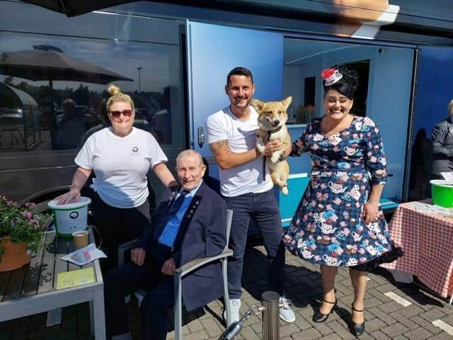 97-year-old WW2 Royal Navy veteran, Edwin Dale joined the "Anyone for Tea" tour to celebrate the Queen's Platinum Jubilee