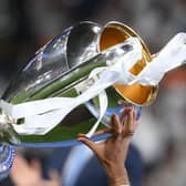Real Madrid are the current holders of the Champions league trophy following their win over Liverpool in Paris last season. (Photo by FRANCK FIFE/AFP via Getty Images)