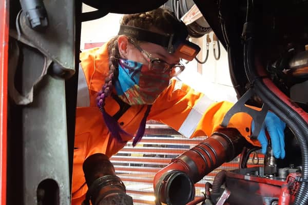 Abbie Gunn is an engineering apprentice at the Cumbernauld depot