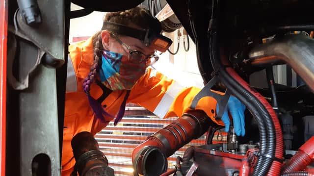 Abbie Gunn is an engineering apprentice at the Cumbernauld depot