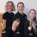 Cheers to the ladies (l-r) Lorna McNay, Melissa Reilly, Vikki McIntyre and Claire Foster.