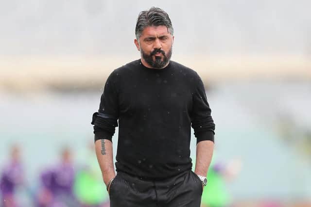 Gennaro Gattuso is open to joining Newcastle until the end of the season in a “sensational twist”. (Fabio Santini - Area Napoli)  

(Photo by Gabriele Maltinti/Getty Images)