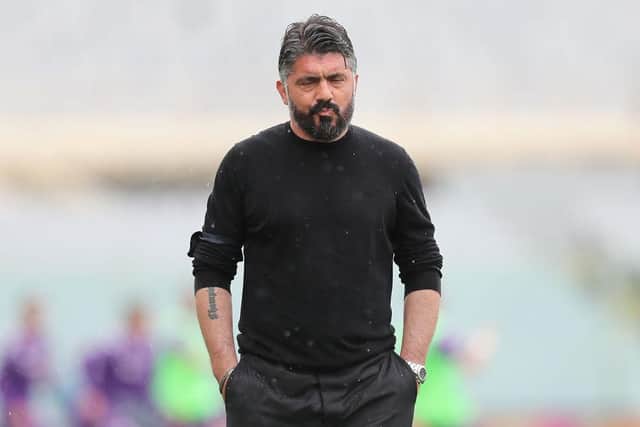 Gennaro Gattuso is open to joining Newcastle until the end of the season in a “sensational twist”. (Fabio Santini - Area Napoli)
(Photo by Gabriele Maltinti/Getty Images)