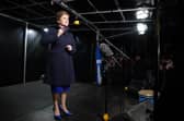 First Minister Nicola Sturgeon speaking at a rally outside the Scottish Parliament in Edinburgh: Wednesday November 23, 2022.