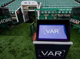 The VAR monitor at Easter Road. (Photo by Ross Parker / SNS Group)