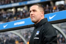 New Huddersfield Town boss Mark Fotheringham in his time as Interim Head Coach of Hertha Berlin standing in for Felix Magath (not pictured) who tested positive for COVID-19 prior to the Bundesliga match between Hertha BSC and TSG Hoffenheim at Olympiastadion on March 19, 2022 in Berlin, Germany. (Picture: Martin Rose/Getty Images)