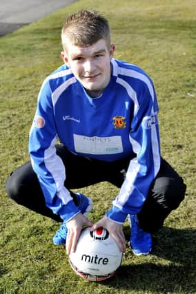 Connor Jamieson is pictured back in 2013 when he joined Lesmahagow on loan from Annan Athletic
