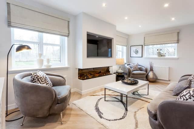 A sumptious living room awaits buyers