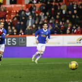 ABERDEEN, SCOTLAND - JANAURY 18: Aberdeen's Lewis Ferguson makes it 1-1 from the penalty spot during a Cinch Premiership match between Aberdeen and Rangers at Pittodrie, on January 18, 2022, in Aberdeen, Scotland. (Photo by Craig Williamson / SNS Group)