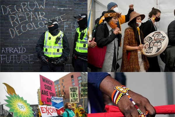 Protests have been taking parts in protests on the final day of COP26