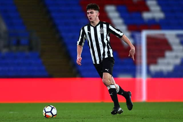 Young Newcastle United defender Oisin McEntee has joined Morton on loan.  (Photo by Jordan Mansfield/Getty Images)