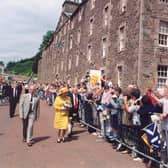 The Queen was warmly welcomed to New Lanark in 2000.