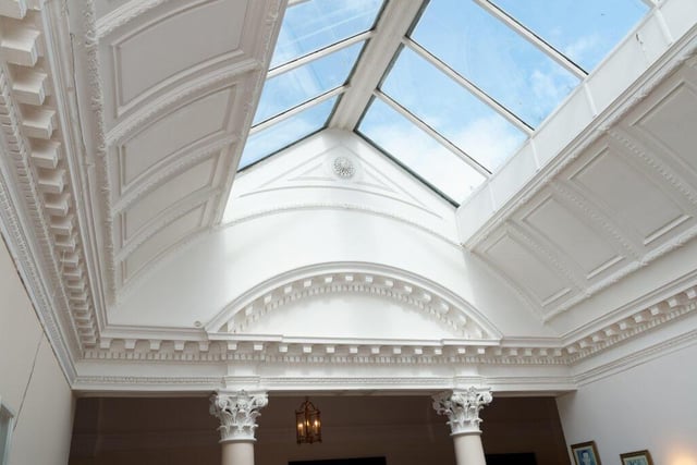The beautiful glass cupola brings in lots of light.