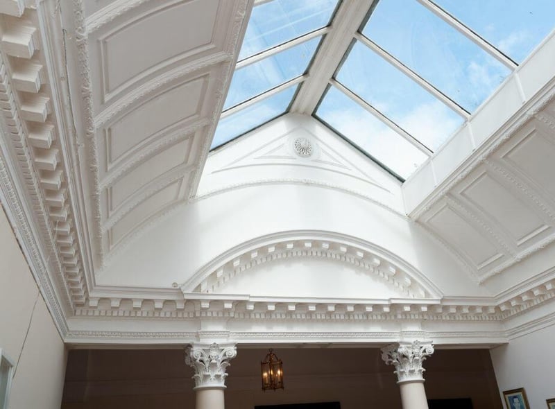The beautiful glass cupola brings in lots of light.