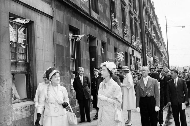 The Queen and Duke of Edinburgh visit the Gorbals, in Glasgow, in 1964