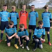 Milton Rovers 2008 boys with Futsal Cup trophy in Strathaven