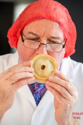 ****FREE TO USE******
Judging day for The 22nd World Championship Scotch Pie Awards in Dunfermline, Fife. Where over 70 butchers and bakers safely delivered more than 400 of Scotland best pies for judging by 60 experts in their field. Nov 2021