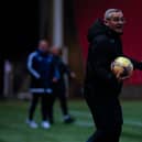 Clyde manager Danny Lennon makes a point during his side's draw with Peterhead (pic: Craig Black Photography)