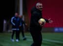 Clyde manager Danny Lennon makes a point during his side's draw with Peterhead (pic: Craig Black Photography)