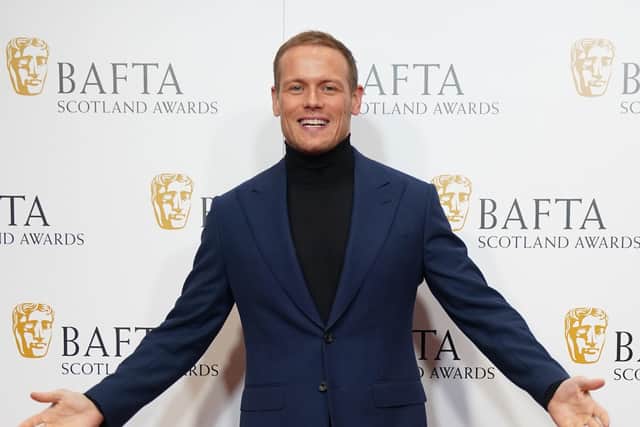 Sam Heughan arrives at the BAFTA Scotland Awards in Glasgow. Picture: Jane Barlow/PA Wire