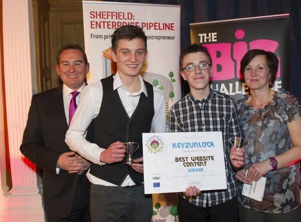 Harvey Morton (second from right) wins again at the 2013 Big Challenge awards